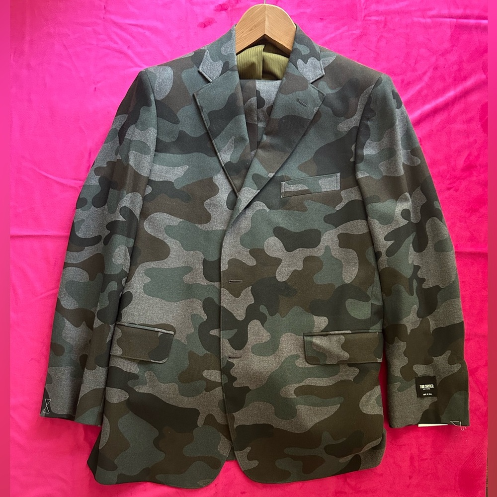 Todd Snyder Sutton Wool Camouflage Suit